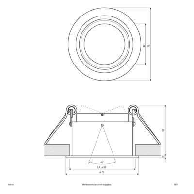 EVN Lichttechnik NV Deckeneinbauleuchte IP20 GX5,3 569014