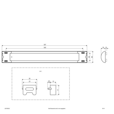 EVN Lichttechnik LED Deckenanbauleuchte 597mm, 3000K 1805lm L5972002S