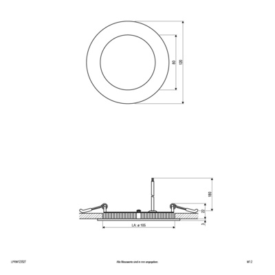 EVN Lichttechnik LED Einbaupanel 2700K 600lm 350mA LPRW123527