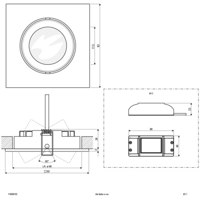 EVN Lichttechnik P-LED Deckeneinbauleuchte IP20 3000K 430lm P34060102