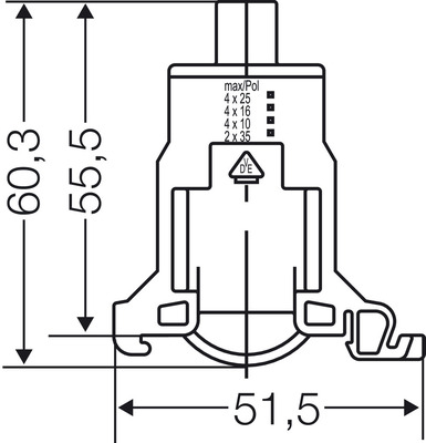 Hensel Verbindungsklemme N/PE,35qmm KKL 25