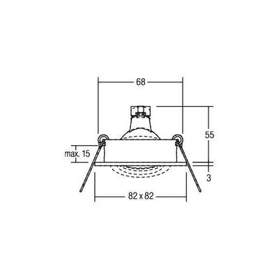 Brumberg Leuchten NV-Einbaustrahler GX5,3 chrom 00006502
