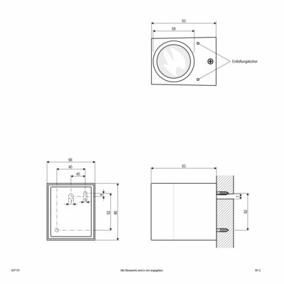 EVN Lichttechnik Wandanbauleuchte 1-fach g.anth IP44 GU10 220-240V 637115
