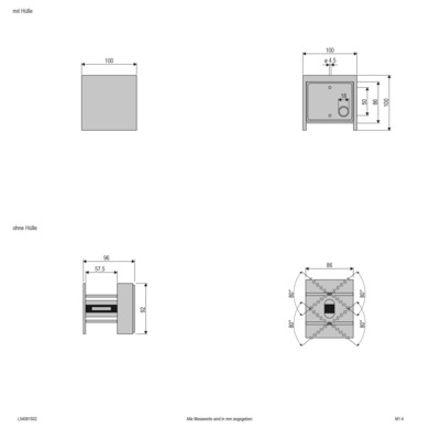 EVN Lichttechnik LED-Wandanbauleuchte 2-fach g. 3000K IP54 anthrazit 240V L54061502