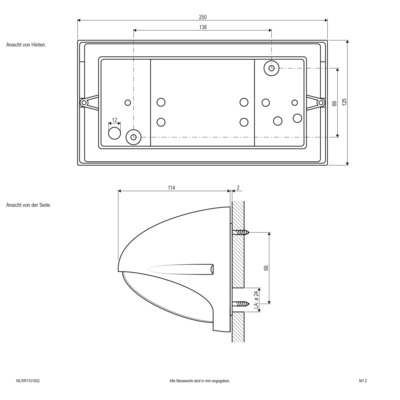 EVN Lichttechnik LED-Wandanbauleuchte anthrazit 3000K IP54 220-240V WLRR1101502