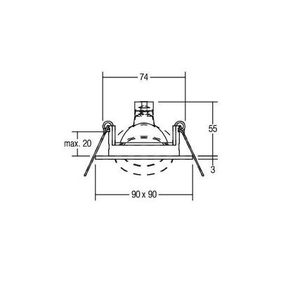 Brumberg Leuchten NV-Einbaustrahler GX5,3/50W silber 20355680