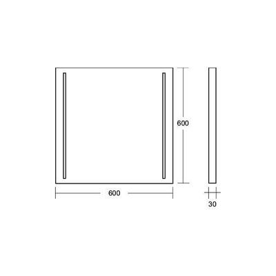 Brumberg Leuchten LED-Kristallglasspiegel 3000K 58321003