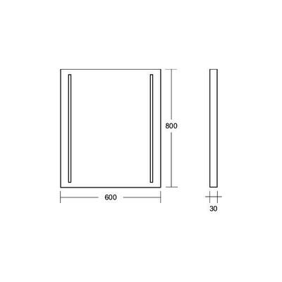 Brumberg Leuchten LED-Kristallglasspiegel 3000K 58322003