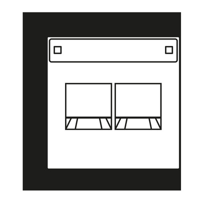 Jung Abdeckung 2-fach f.MJ NA WE AMP, Rad. AL 1969-2 NA WE AN