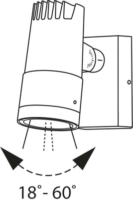 Gnosjö Konstsmide AL LED Wandleuchte Andria 7861-370