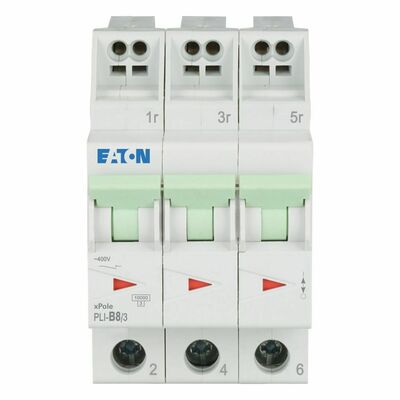Eaton Leitungsschutzschalter B 8A, 3p Steckkl. PLI-B8/3