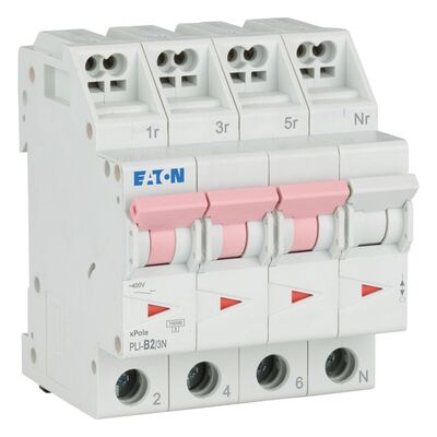 Eaton Leitungsschutzschalter B 2A, 3p+N Steckkl. PLI-B2/3N