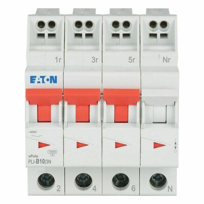 Eaton Leitungsschutzschalter B 10A, 3p+N Steckkl. PLI-B10/3N