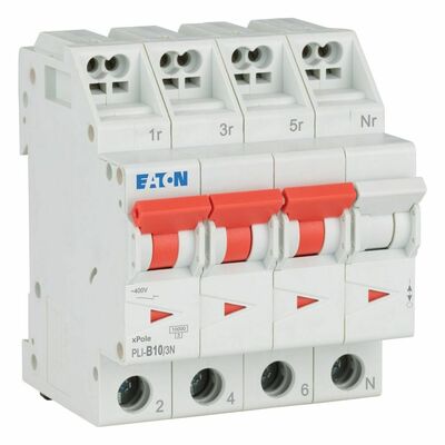 Eaton Leitungsschutzschalter B 10A, 3p+N Steckkl. PLI-B10/3N