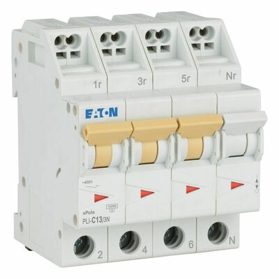 Eaton Leitungsschutzschalter C 13A, 3p+N Steckkl. PLI-C13/3N