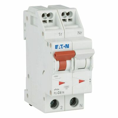 Eaton Leitungsschutzschalter C 4A, 1p+N Steckkl. PLI-C4/1N