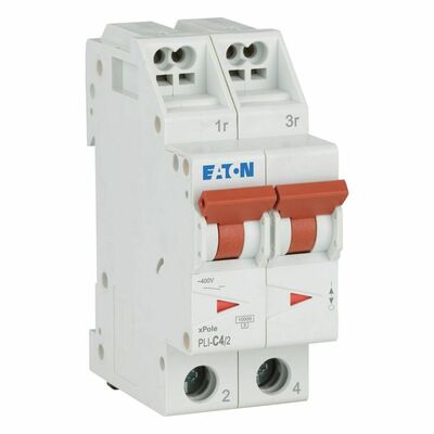 Eaton Leitungsschutzschalter C 4A, 2p Steckkl. PLI-C4/2