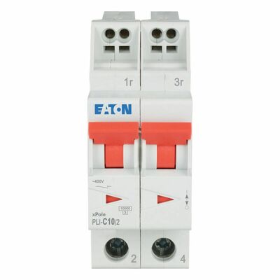Eaton Leitungsschutzschalter C 10A, 2p Steckkl. PLI-C10/2