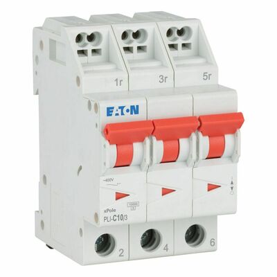 Eaton Leitungsschutzschalter C 10A, 3p Steckkl. PLI-C10/3