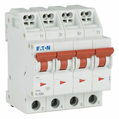 Eaton Leitungsschutzschalter C 4A, 4p Steckkl. PLI-C4/4