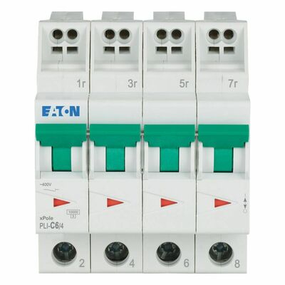 Eaton Leitungsschutzschalter C 6A, 4p Steckkl. PLI-C6/4