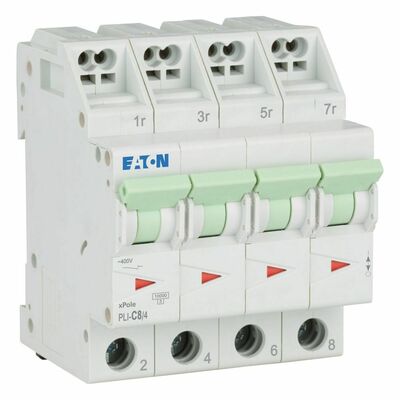 Eaton Leitungsschutzschalter C 8A, 4p Steckkl. PLI-C8/4