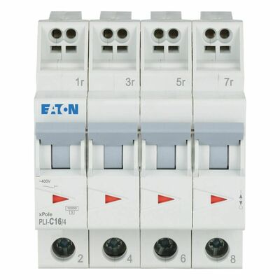 Eaton Leitungsschutzschalter C 16A, 4p Steckkl. PLI-C16/4