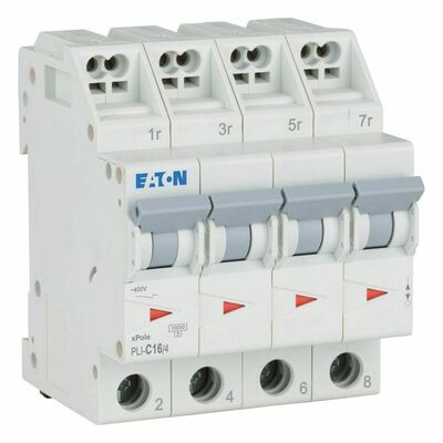 Eaton Leitungsschutzschalter C 16A, 4p Steckkl. PLI-C16/4
