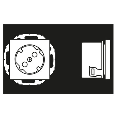 Jung SCHUKO Steckdose 45 Grad A 520-45 N WW