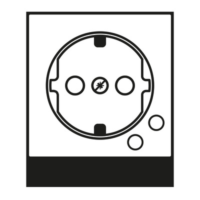 Jung Zentralplatte f. SCHUKO-Steckdose A 521 KIUFWWPL
