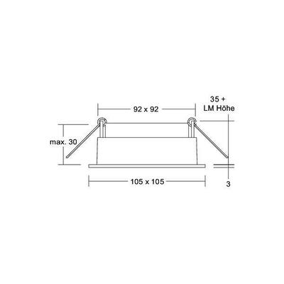 Brumberg Leuchten Einbaumodul quadratisch 45003550