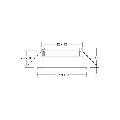 Brumberg Leuchten Einbaumodul quadratisch strukturschwarz 45005180