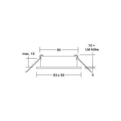 Brumberg Leuchten Einbaumodul quadratisch 45009560