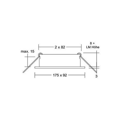 Brumberg Leuchten Einbaumodul oval strukturschwarz 45021180