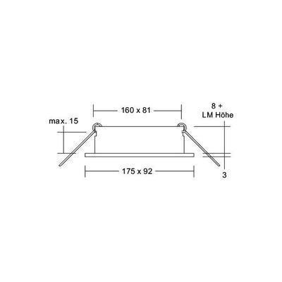 Brumberg Leuchten Einbaumodul rechteckig 2-fach 45024560