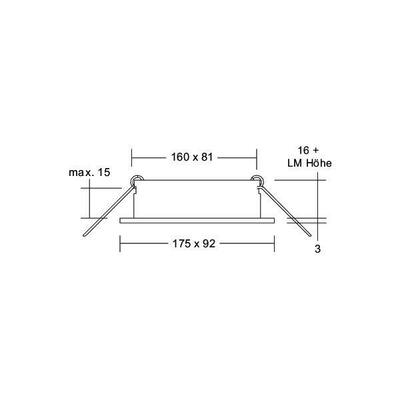 Brumberg Leuchten Einbaumodul rechteckig 2-fach 45025170