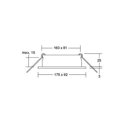 Brumberg Leuchten Einbaumodul rechteckig 2-fach 45025550
