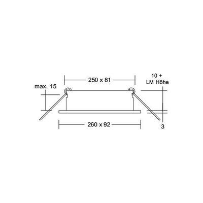 Brumberg Leuchten Einbaumodul rechteckig 3-fach 45026170
