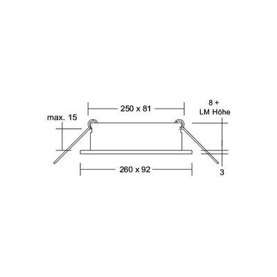 Brumberg Leuchten Einbaumodul rechteckig 3-fach 45027180