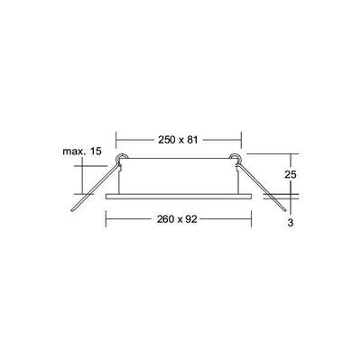 Brumberg Leuchten Einbaumodul rechteckig 3-fach 45028550