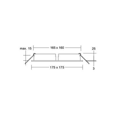 Brumberg Leuchten Einbaumodul quadratisch 4-fach 45029560