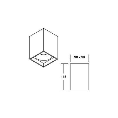 Brumberg Leuchten Anbaumodul quadratisch strukturschwarz 45105180