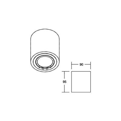 Brumberg Leuchten Anbaumodul rund strukturweiß 45108550