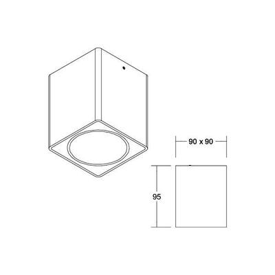 Brumberg Leuchten Anbaumodul quadratisch strukturweiß 45110170