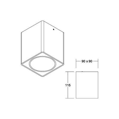 Brumberg Leuchten Anbaumodul quadratisch strukturschwarz 45111180