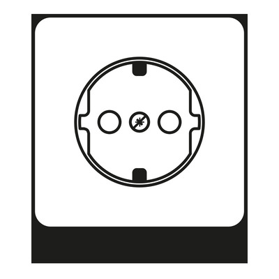 Jung Zentralplatte f. SCHUKO-Steckdose CD 520 KI GB PL