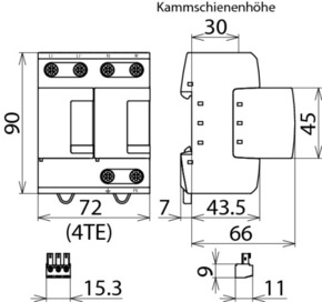 DEHN Kombi-Ableiter DEHNventil M DV M TN 255 FM