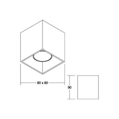 Brumberg Leuchten Anbaumodul quadratisch struktur weiss 45131170