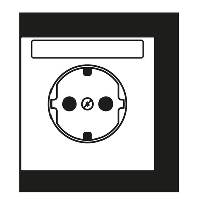 Jung Platte f.SCH.Steck.Schriftf LS 1520 NAPL SW