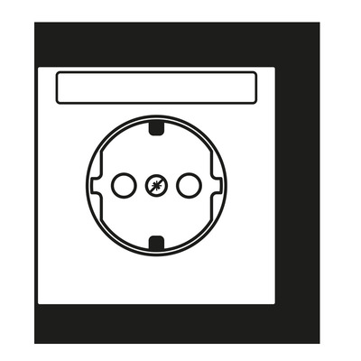 Jung Zentralplatte f. SCHUKO-Steckdose LS 520 KINA WW PL